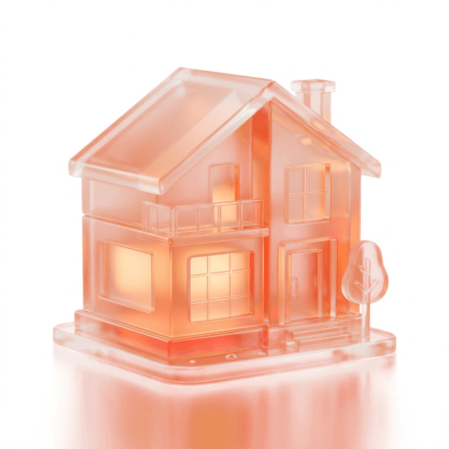 3D Glass House representing property management